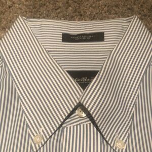 Eddie Bauer blue stripe shirt